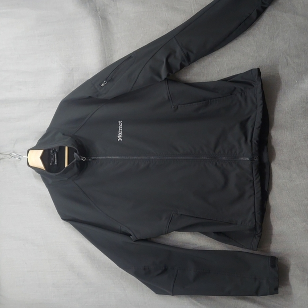 Marmot Black Softshell Jacket Zip Front w/Pockets Style K8072-4-K Size XL